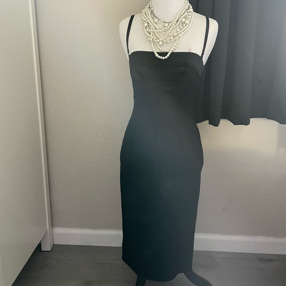 Vintage Y2K Dolce Gabbana bustier/corset satin LBD